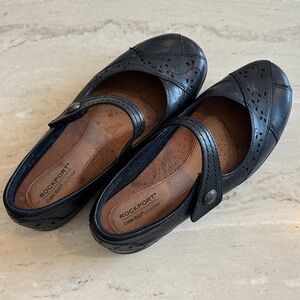 Rockport Women's Black Leather Flats